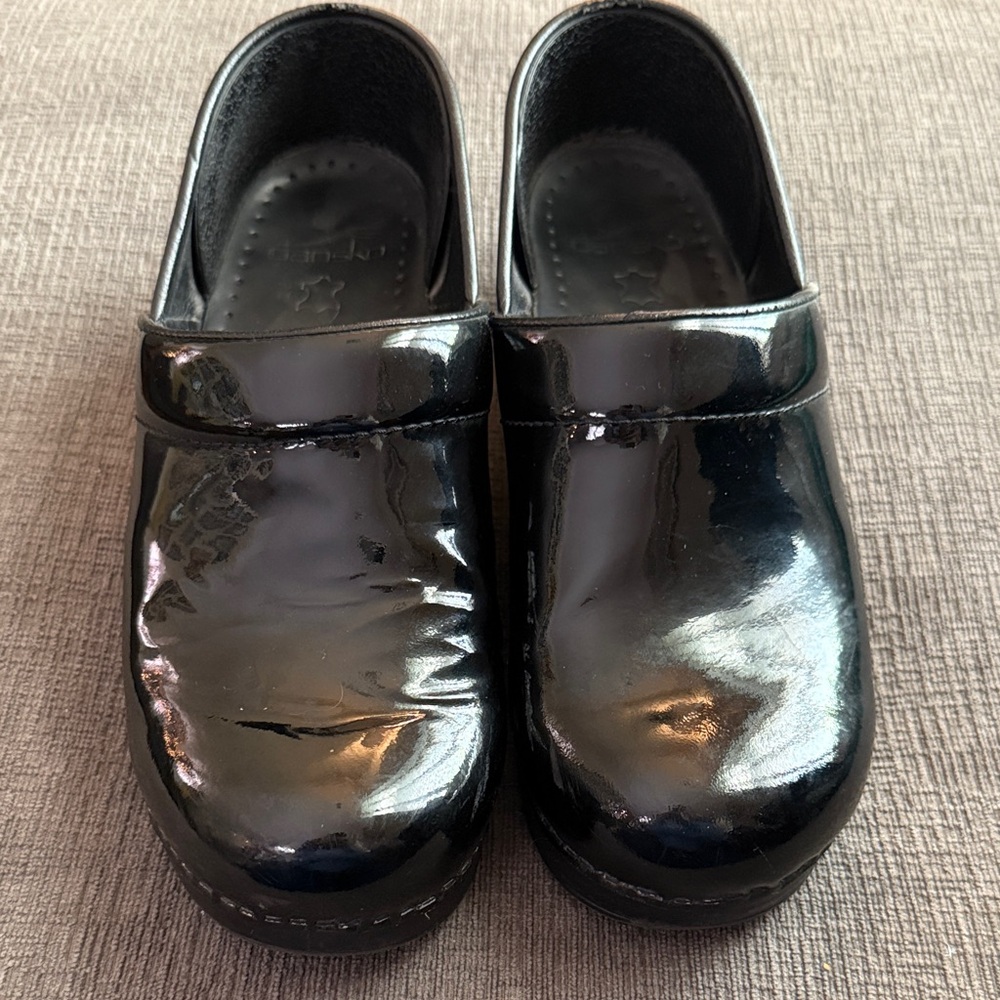 Dansko Glossy Black Clogs